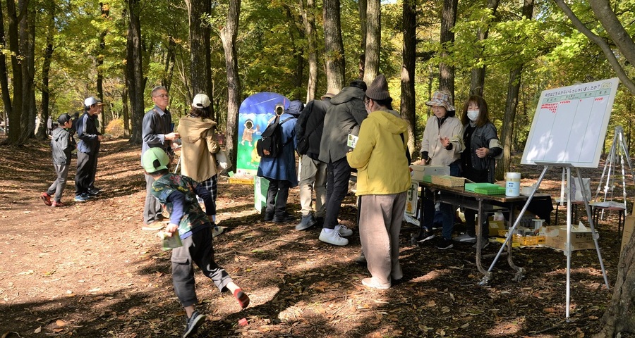 阿久の森で深呼吸受付の様子