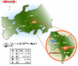 日本の中央に位置する原村の図
